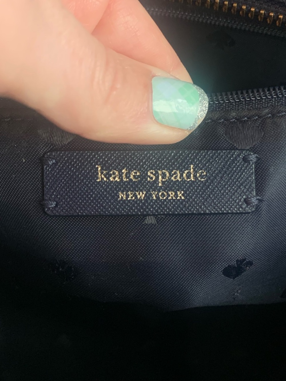 Kate Spade Cameron Boardwalk Stripe Satchel Navy Leather Crossbody Spring Summer - Picture 7 of 11